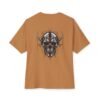 Iron Revenant — Oversized Black Metallic Skull Graphic Tee by VX MERCH