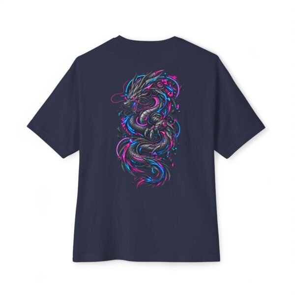 9832228503205271766_2048.jpeg Neon Wyrm — Oversized Black Cyber Dragon Graphic Tee by VX MERCH