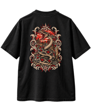 Desert Viper Vintage Boxy Tee – Oversized Snake Graphic T-Shirt by VX MERCH