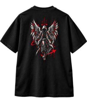 Fallen Saint Boxy Tee – Oversized Dark Streetwear Graphic T-Shirt by VX MERCH