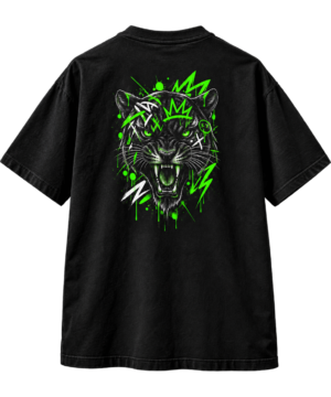 Neon Panther Boxy Tee – Oversized Graffiti Streetwear T-Shirt by VX MERCH