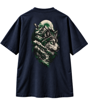 Wild Spirit Boxy Tee – Oversized Wolf Nature Graphic T-Shirt by VX MERCH