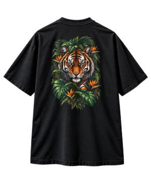 Jungle Instinct Boxy Tee – Oversized Tiger Nature Graphic T-Shirt by VX MERCH