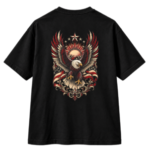 Freedom Eagle Vintage Boxy Tee – Oversized Retro Graphic T-Shirt by VX MERCH