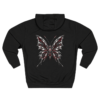 Crimson Metamorphosis Gothic Butterfly Graphic Fleece Hoodie by VX MERCH