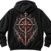 ChatGPT Image 26 sept. 2026, 09_13_18 Eclipse Compass Gothic Graphic Fleece Hoodie by VX MERCH