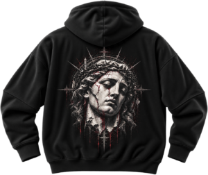 ChatGPT Image 26 sept. 2026, 09_20_16 Crowned in Silence Statue Graphic Fleece Hoodie by VX MERCH