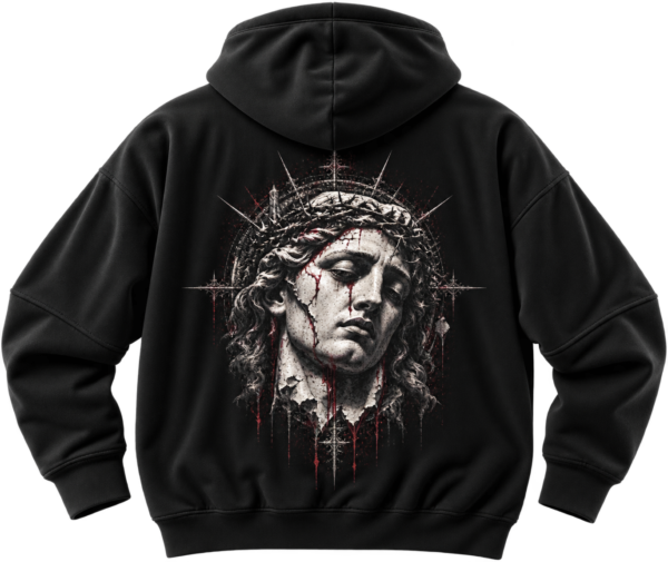 ChatGPT Image 26 sept. 2026, 09_20_16 Crowned in Silence Statue Graphic Fleece Hoodie by VX MERCH