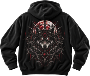 ChatGPT Image 26 sept. 2026, 09_27_22 Blood Moon Wraith Graphic Fleece Hoodie by VX MERCH