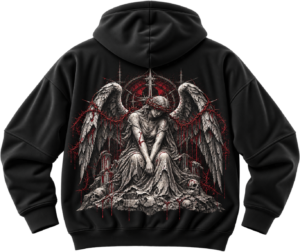 ChatGPT Image 26 sept. 2026, 09_32_06 Fallen Seraph Angel Graphic Fleece Hoodie by VX MERCH