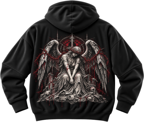 Fallen Seraph Angel Graphic Fleece Hoodie by VX MERCH