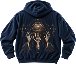 ChatGPT Image 26 sept. 2026, 09_42_51 Dark Oracle Mystic Hands Graphic Fleece Hoodie by VX MERCH