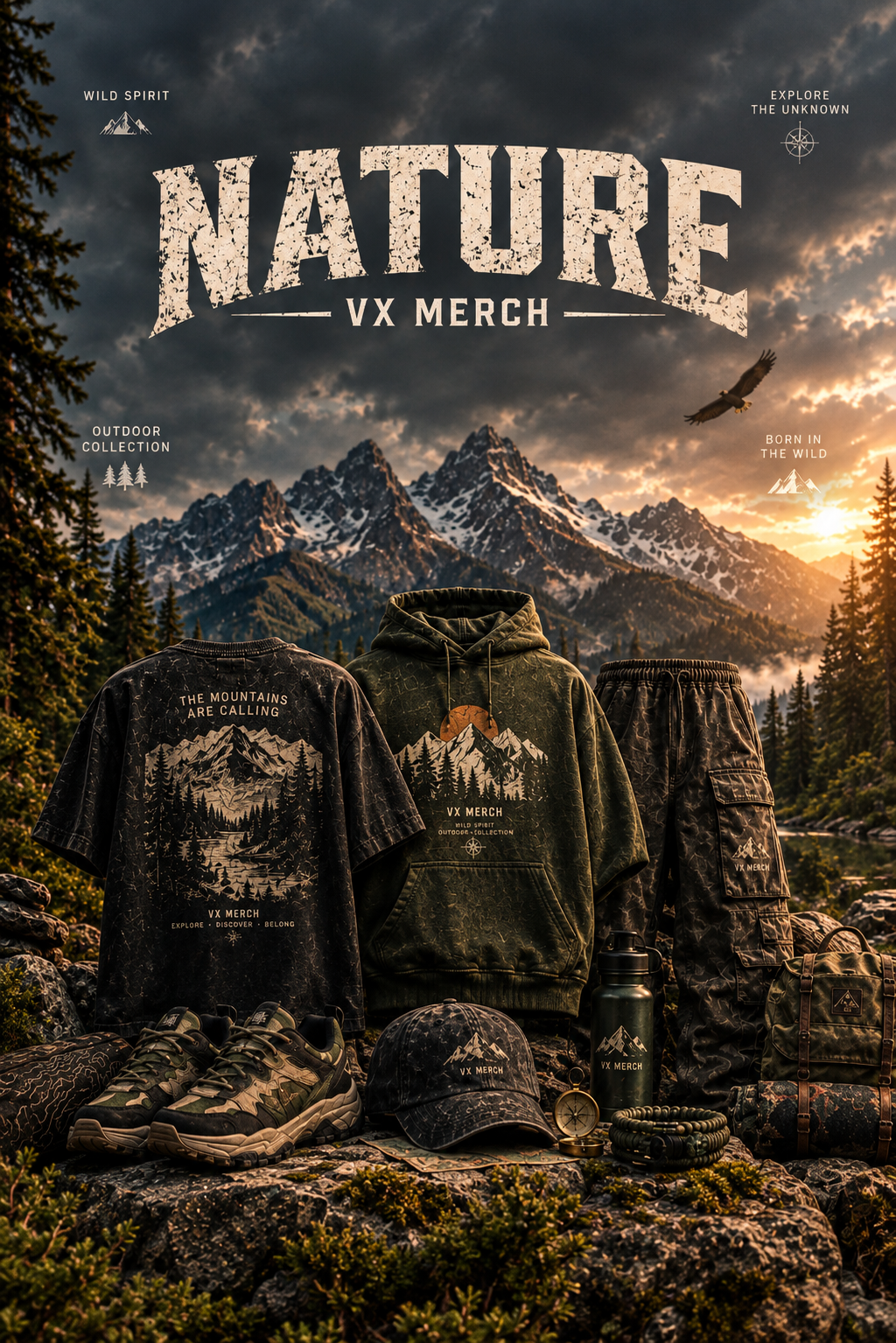 ChatGPT Image 9 sept. 2026, 08_23_02 Forest Guardian Boxy Tee – Oversized Bear Nature Graphic T-Shirt
