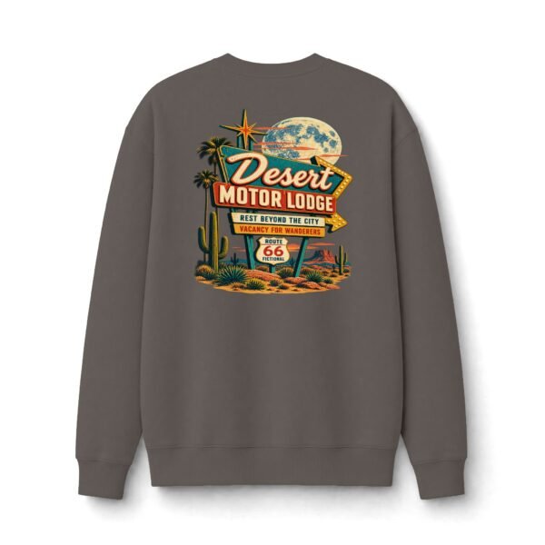Desert Motor Lodge Retro Road Trip Sweatshirt by VX MERCH