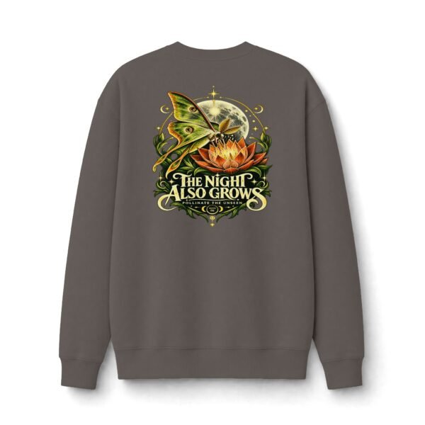 The Night Also Grows Moonlit Botanical Graphic Sweatshirt