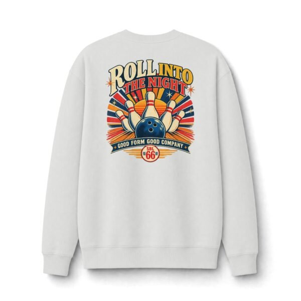 Roll Into the Night Retro Bowling Sweatshirt by VX MERCH