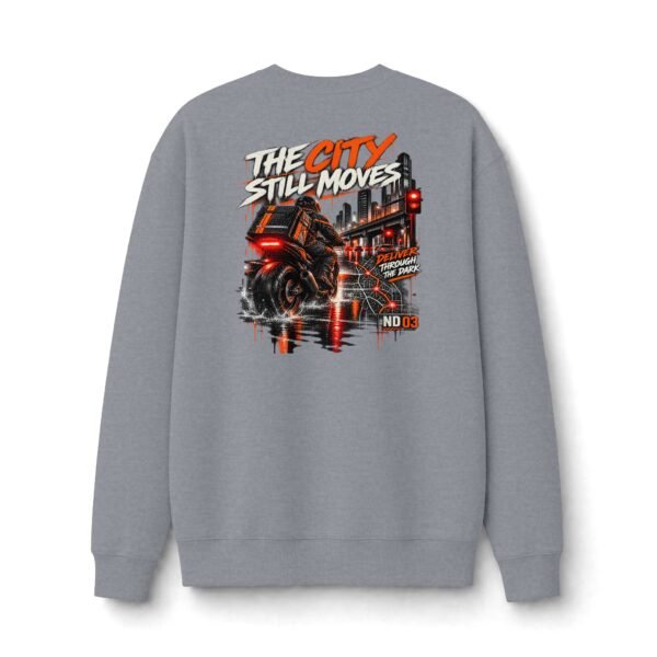 11816695632629762721_2048.jpeg The City Still Moves Urban Night Graphic Sweatshirt