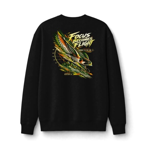 Focus Becomes Flight Wildlife Falcon Graphic Sweatshirt