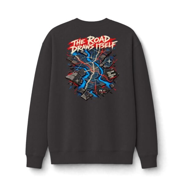 The Road Draws Itself Urban Map Graphic Sweatshirt
