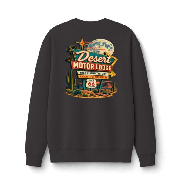 Desert Motor Lodge Retro Road Trip Sweatshirt by VX MERCH