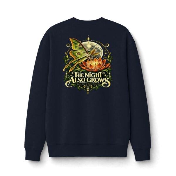 The Night Also Grows Moonlit Botanical Graphic Sweatshirt