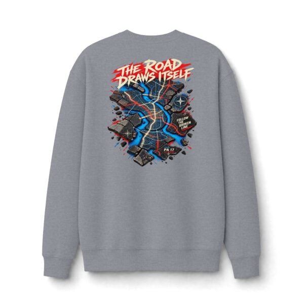 The Road Draws Itself Urban Map Graphic Sweatshirt