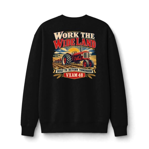 Work the Wide Land Vintage Farm Graphic Sweatshirt by VX MERCH