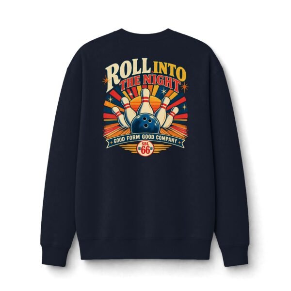 Roll Into the Night Retro Bowling Sweatshirt by VX MERCH