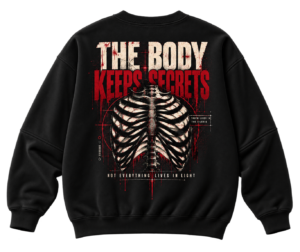 20261001094809-1f1bd7d3-59f5-6336-99ea-667b789f5aab-1.png The Body Keeps Secrets Anatomical Graphic Sweatshirt by VX MERCH