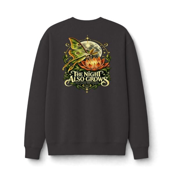 The Night Also Grows Moonlit Botanical Graphic Sweatshirt