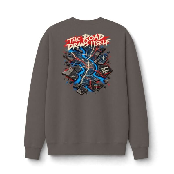 The Road Draws Itself Urban Map Graphic Sweatshirt
