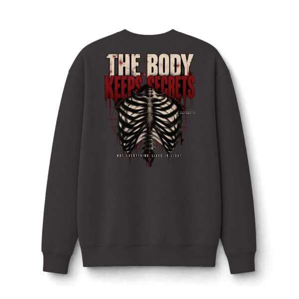 The Body Keeps Secrets Anatomical Graphic Sweatshirt by VX MERCH