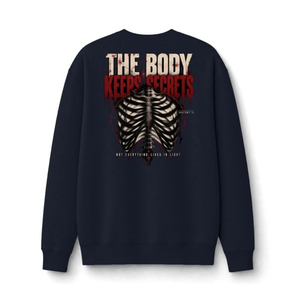 The Body Keeps Secrets Anatomical Graphic Sweatshirt by VX MERCH