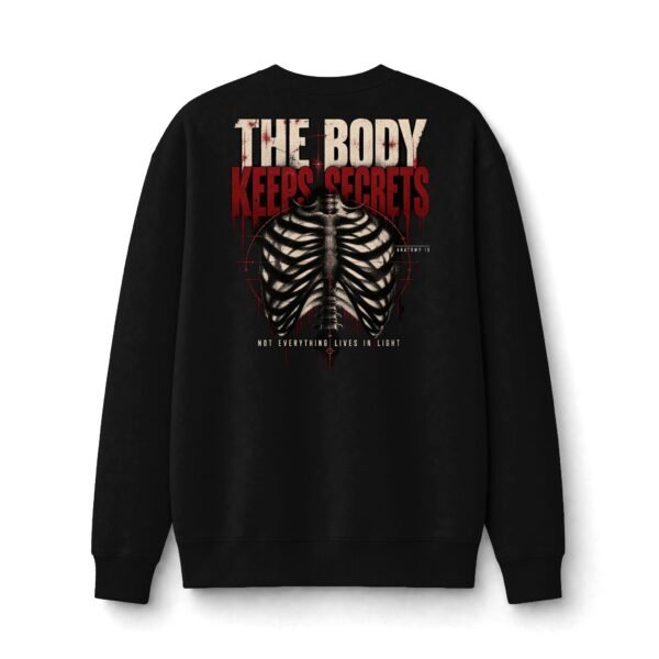 The Body Keeps Secrets Anatomical Graphic Sweatshirt by VX MERCH