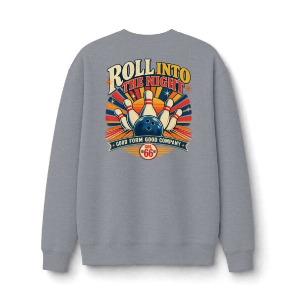 Roll Into the Night Retro Bowling Sweatshirt by VX MERCH