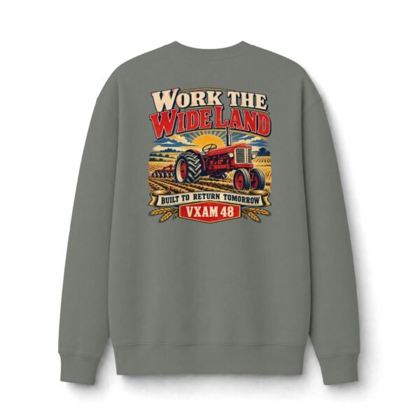 Work the Wide Land Vintage Farm Graphic Sweatshirt by VX MERCH