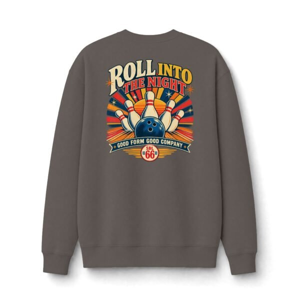 Roll Into the Night Retro Bowling Sweatshirt by VX MERCH