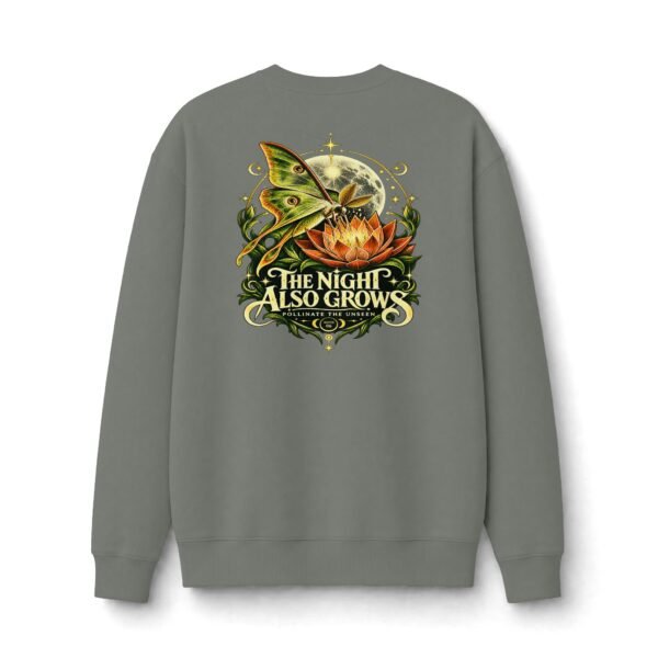 The Night Also Grows Moonlit Botanical Graphic Sweatshirt