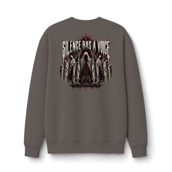 Silence Has a Voice Gothic Statement Sweatshirt by VX MERCH