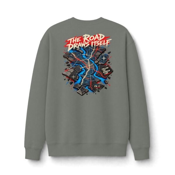 The Road Draws Itself Urban Map Graphic Sweatshirt