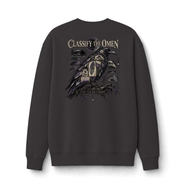 9809160087792052510_2048.jpeg Classify the Omen Occult Graphic Sweatshirt by VX MERCH